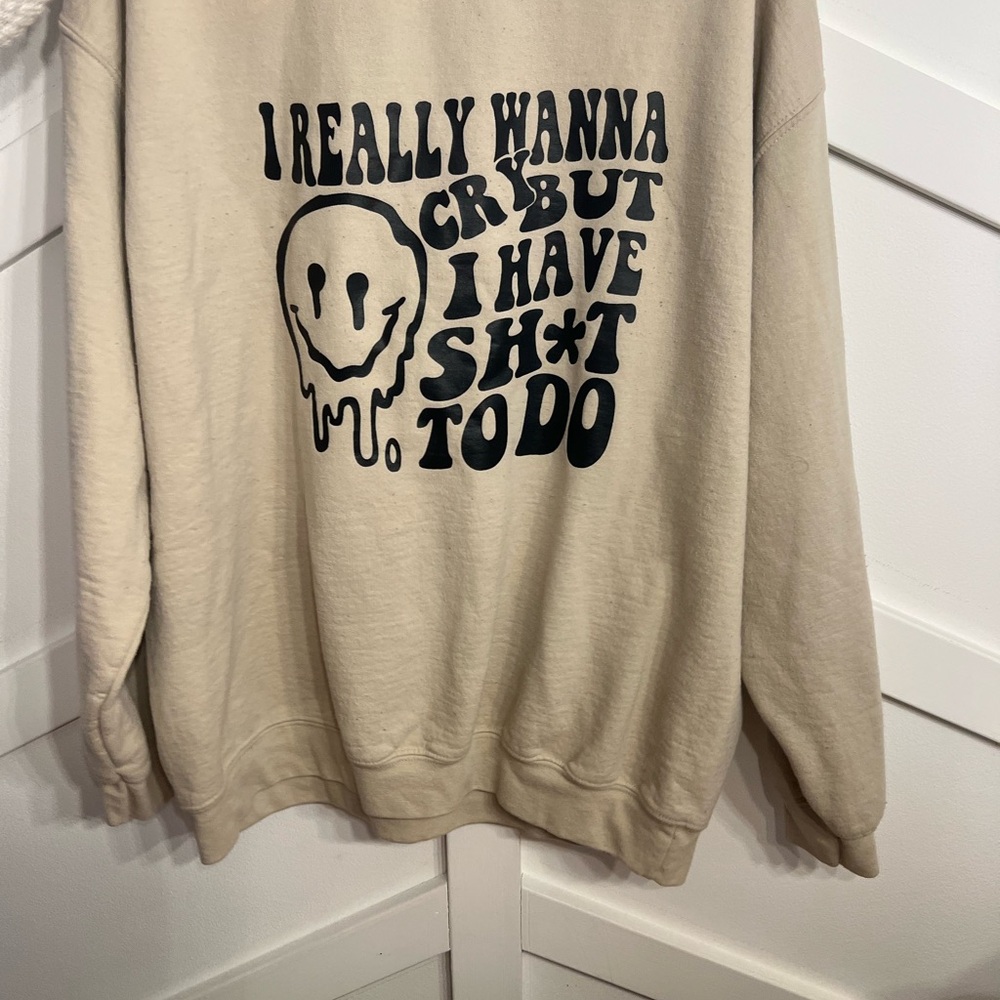 Graphic Beige Sweater